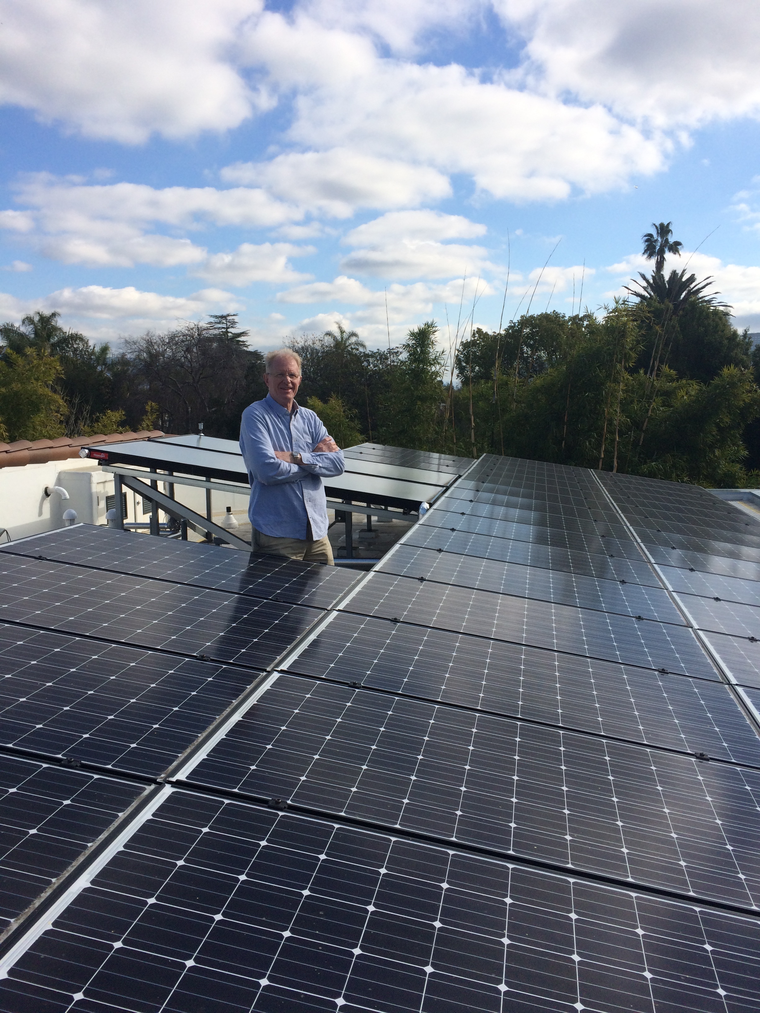   Ed with his solar panels  